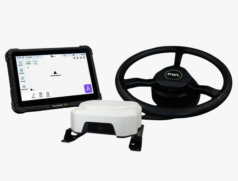 PWL NanoSteer 210: Terminal, Kierownica elektryczna, Odbiornik GNSS